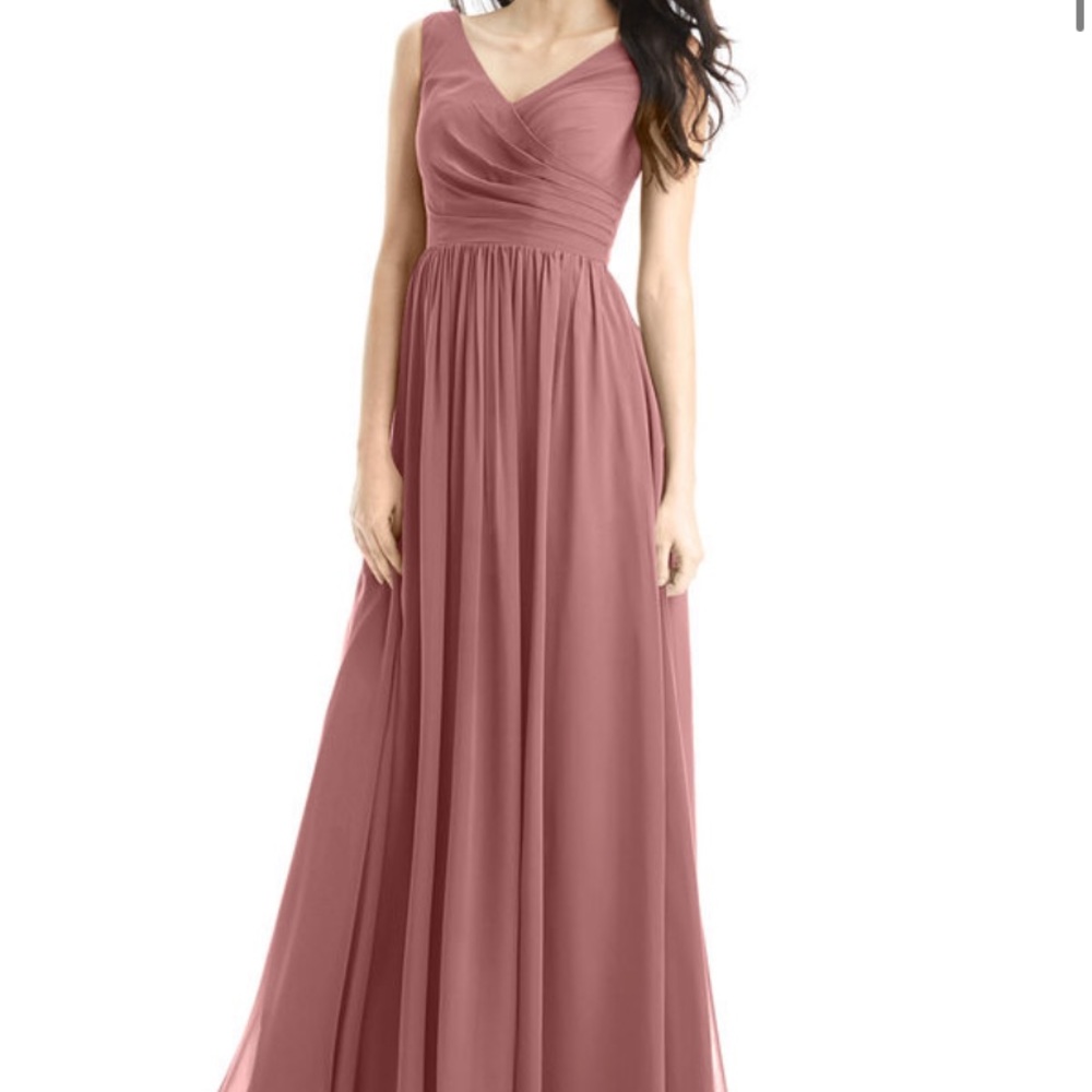 Azazie Bridesmaids dress in desert rose